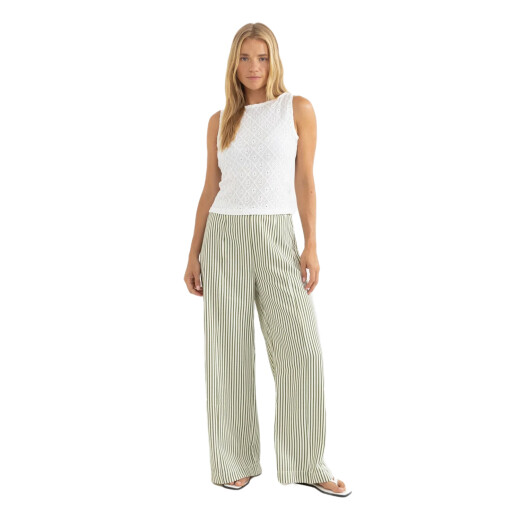 Pantalon Rhythm Cove Stripe Wide Leg - Verde Pantalon Rhythm Cove Stripe Wide Leg - Verde
