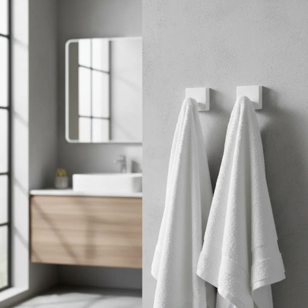 Set 2 perchas autoadhesivas para baño QLUX IDEAS Set 2 perchas autoadhesivas para baño QLUX IDEAS