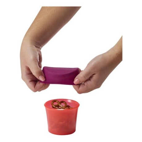 Set x2 recipientes antiderrame Boon Snug para merienda/snack Fucsia