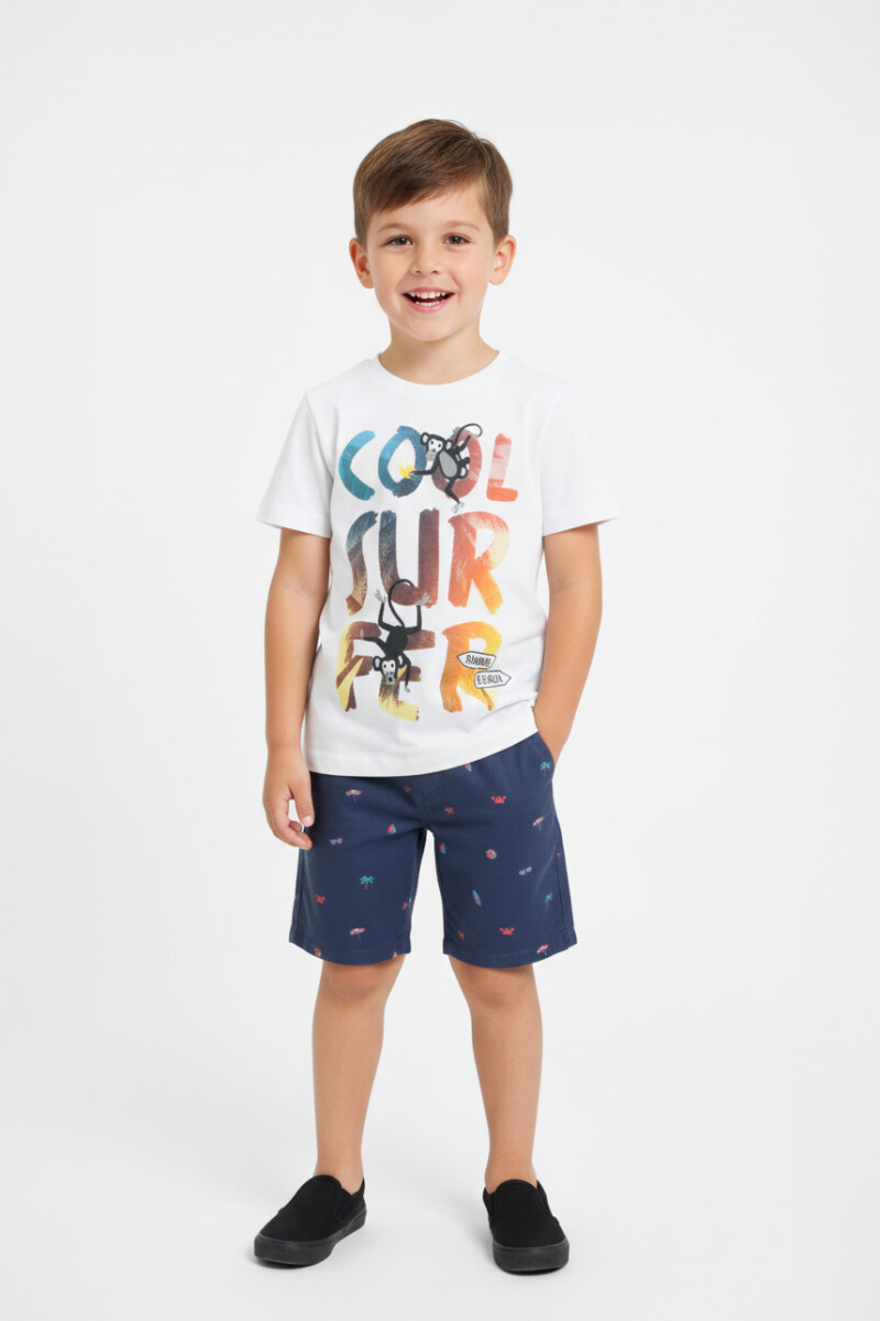 Remera m/c COOL SURFER BLANCO