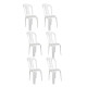 Set x6 Sillas Bistró sin apoya brazos BLANCO