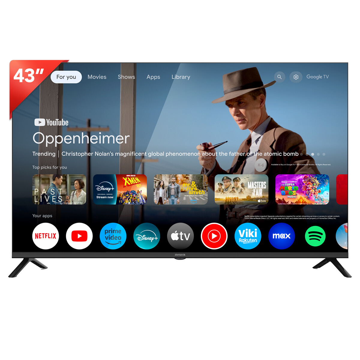 Smart TV 43'' AIWA | Google TV | Full HD | AW-43B4SMFL 