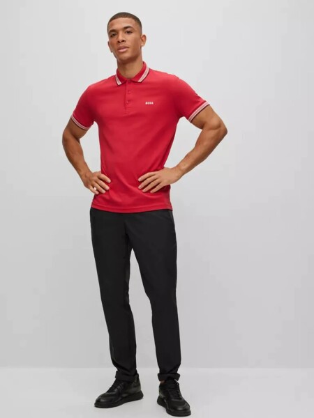 Remera Polo Regular Fit, Paddy Rojo