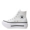 Championes Unisex Converse Ctas Lift Double Stack HI Blanco - Negro