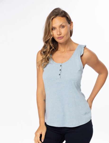 MUSCULOSA CON VOLADO Celeste