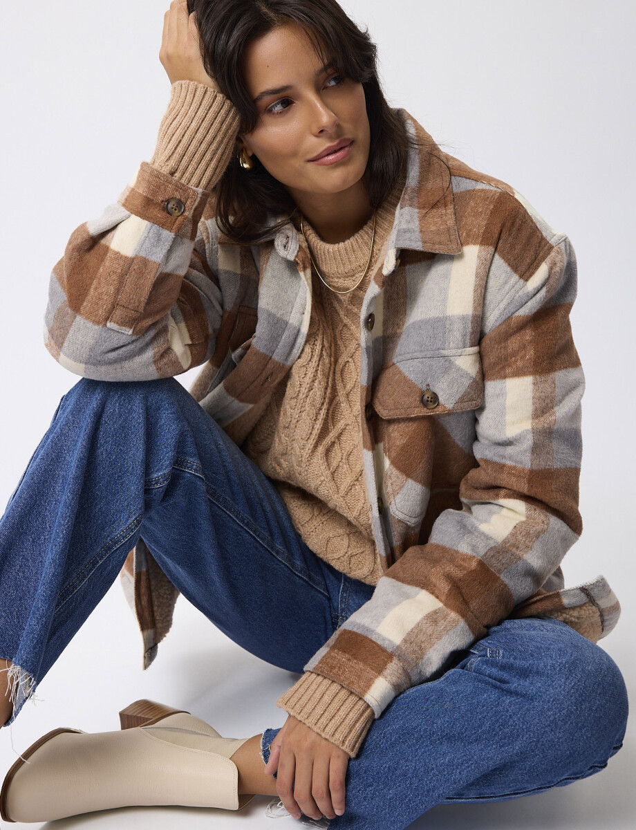 Sobrecamisa cuadros sherpa Sobrecamisa cuadros sherpa