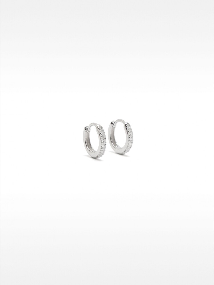 Aros Personalizables Plata 925 Con Circonitas plateado