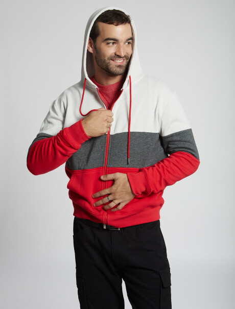 Campera felpa rojo