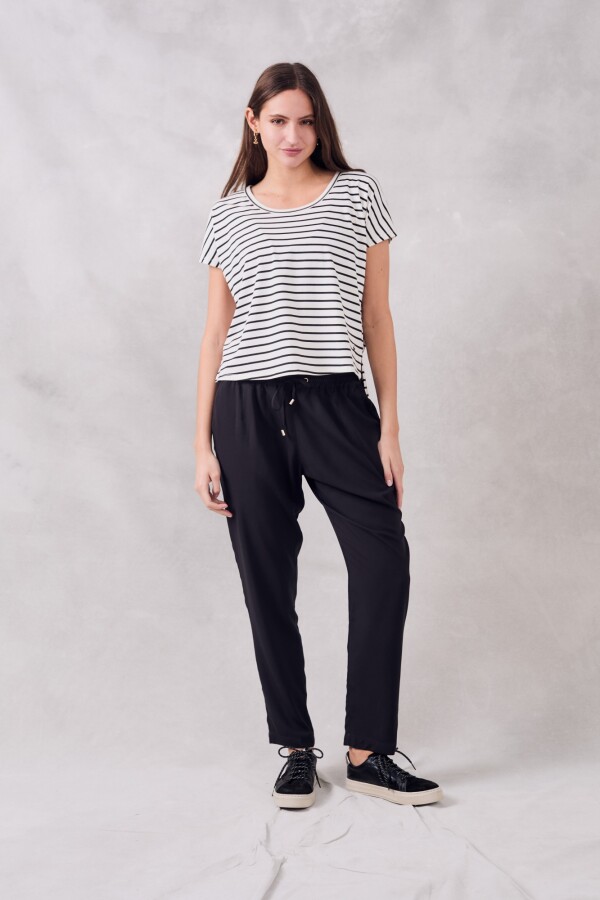 Pantalon Viscosa -s- Negro