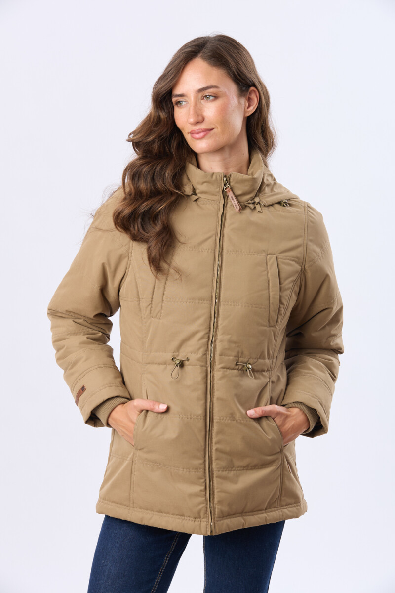 CAMPERA DE ABRIGO CON FORRO DE SHERPA - Beige 