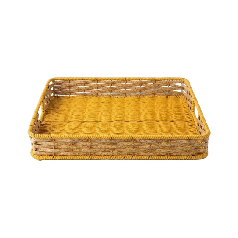 BANDEJA MIMBRE BEIGE COMB GDE Unica