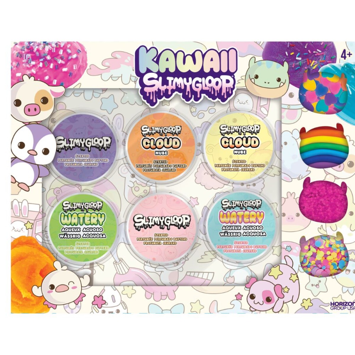 Slimy gloop Mix 'Ems Box Set: Kewaii - con AROMAS 6 texturas 