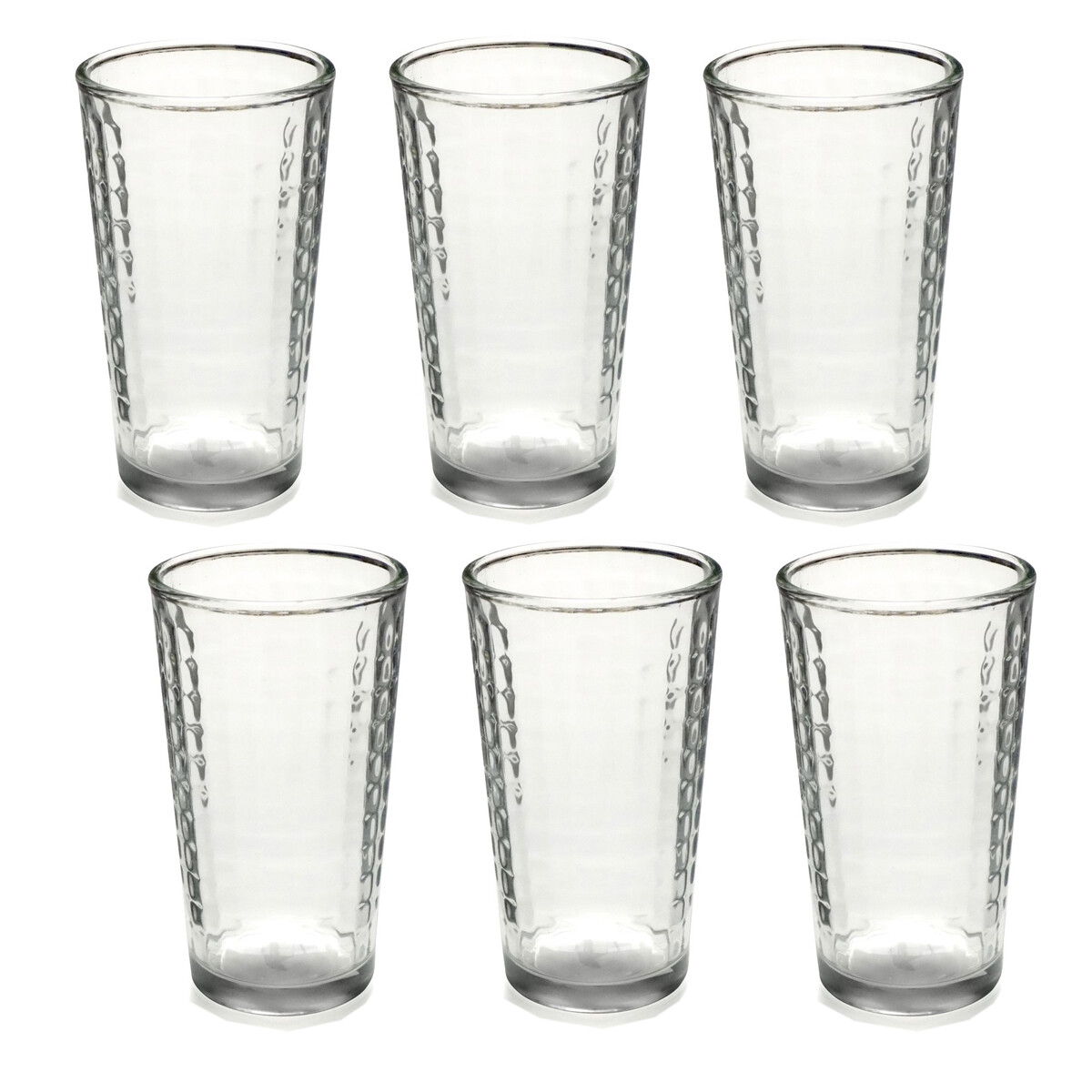 Set x6 Vaso de vidrio 325ml Square - TRANSPARENTE 
