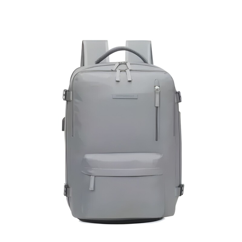 Mochila Trendy Travel Tech Para Viaje Trabajo O Estudio Seguridad Y Comodidad Gris