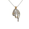 Dije Pantera-Plata 925 y Oro-Sin Piedra-CP5109 sinpiedra