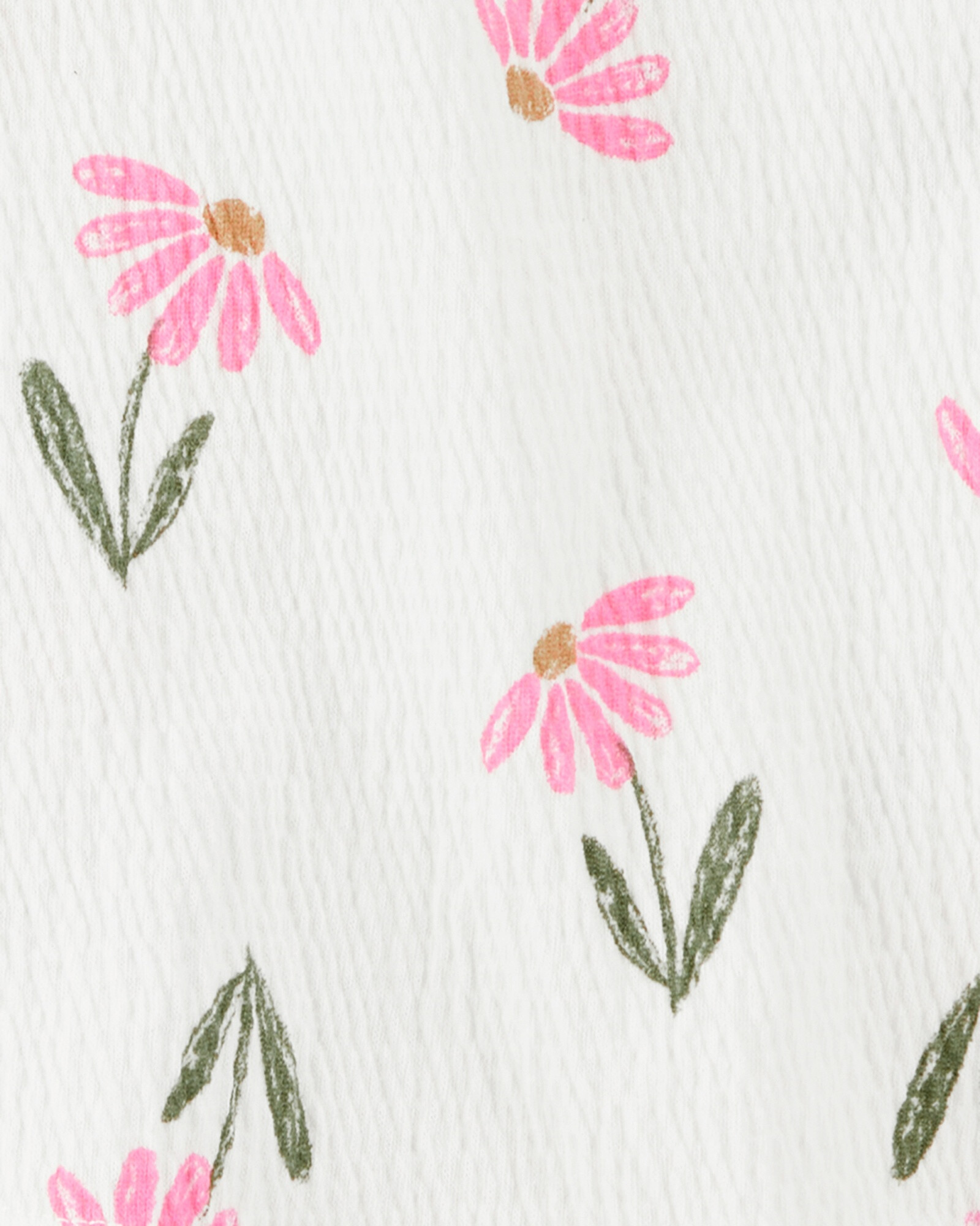 Set dos piezas, short de algodón y blusa de jersey arrugado, diseño floral Sin color