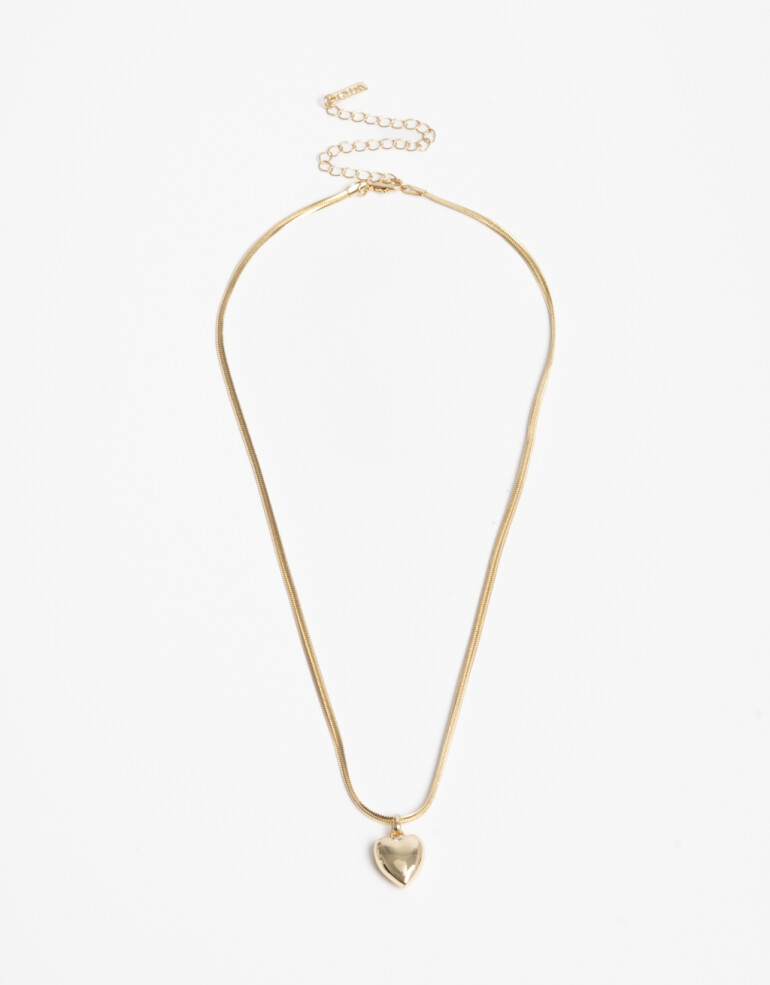 Cadena Corta con Dije Metal Cadena Corta Dije Corazón Dorado - Dorado