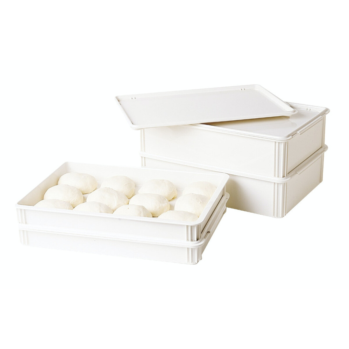 Caja para masa de pizza apilables 