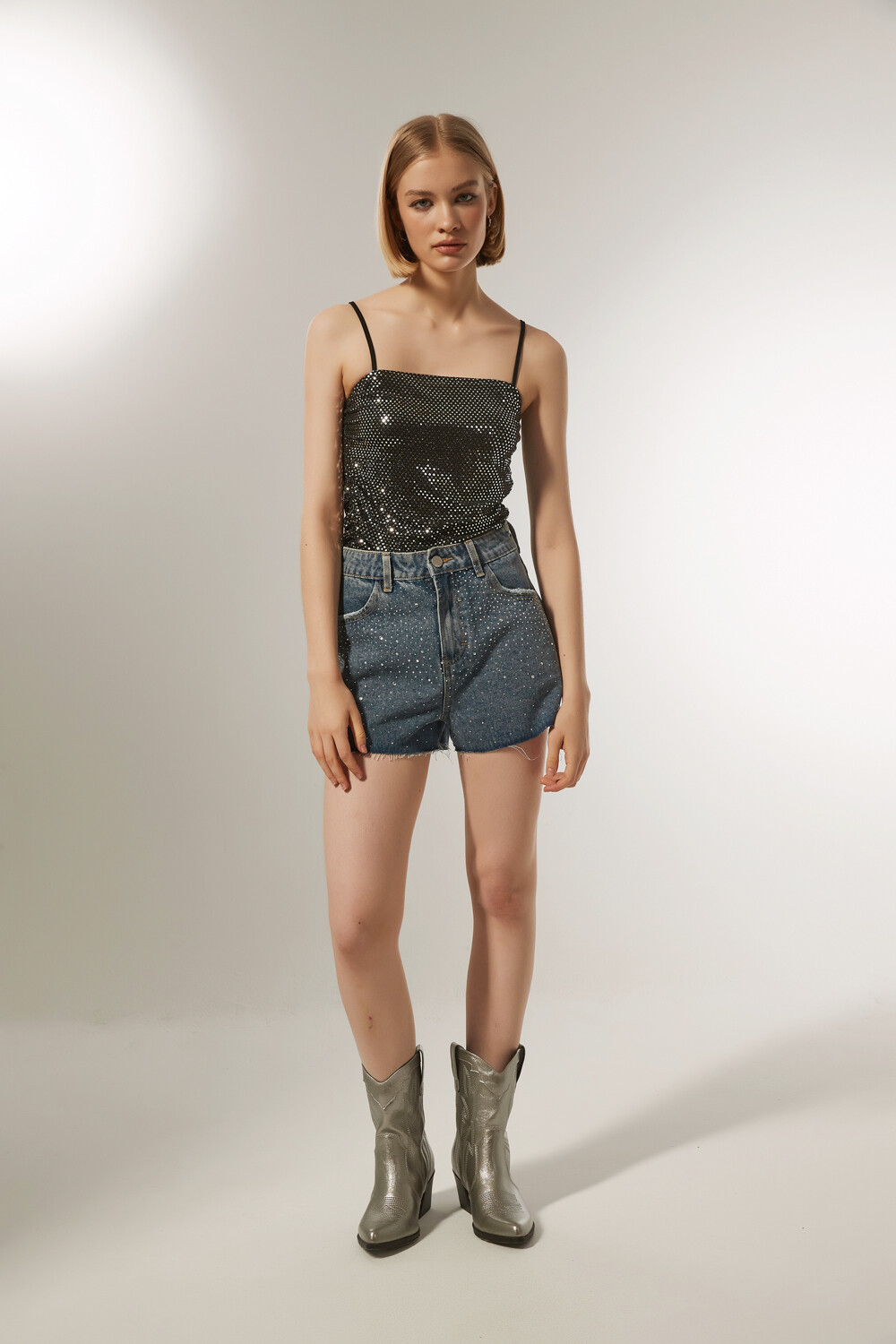 Short Mirso Azul Grisaceo