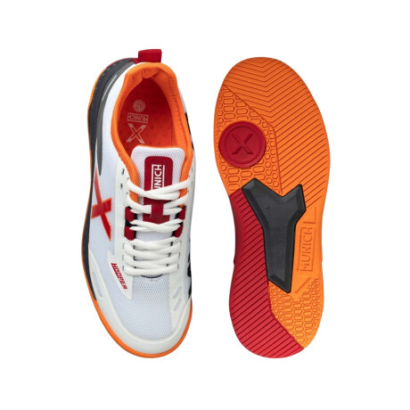 MUNICH HOOPER KID 01 WHITE/SHOCKING ORANGE