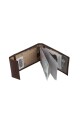 Porta documentos con separador transparente interior Marron