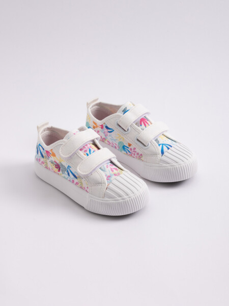 Zapatilla con velcro Blanco