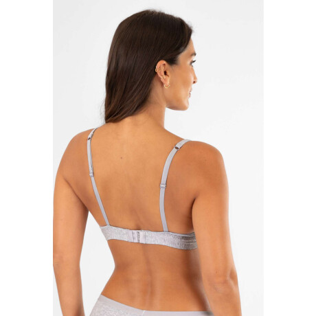 Soutien triangulo preformado cotton copa b Gris melange