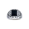 Anillo Labrado-Plata 925-Piedra Onix-AN3340 conpiedra