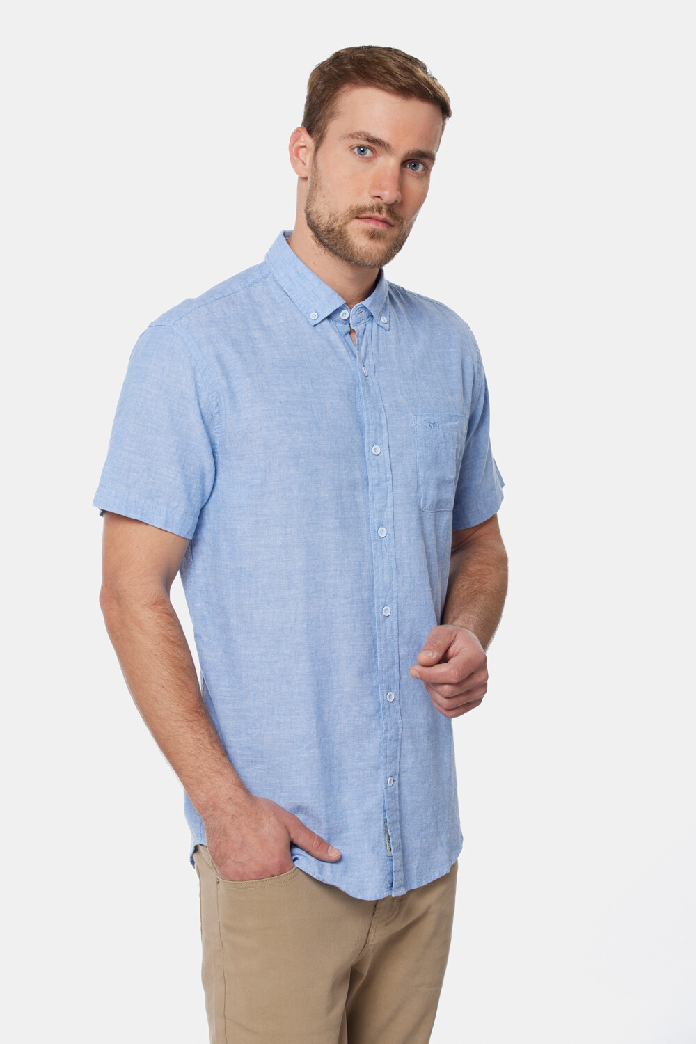 CAMISA DE LINO Azul