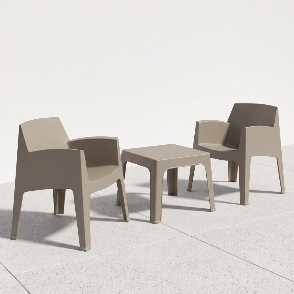 Set de Jardín Mesa + 2 sillas - Magna Master Marrón