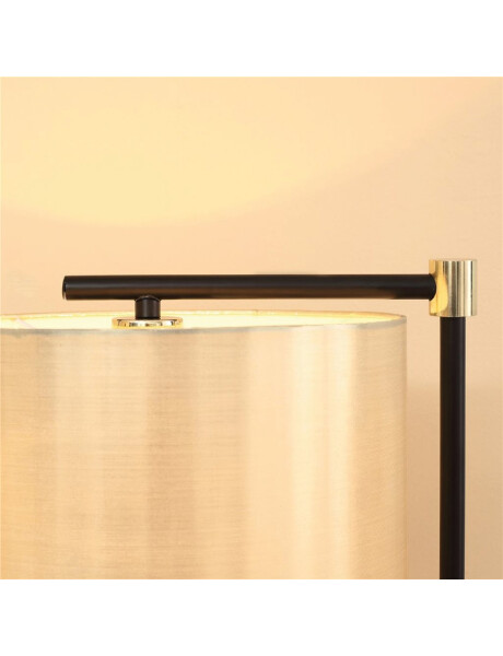 LAMPARA DE PIE 32x40x152CM SEDA/METAL DORADO/NEGRO LAMPARA DE PIE 32x40x152CM SEDA/METAL DORADO/NEGRO