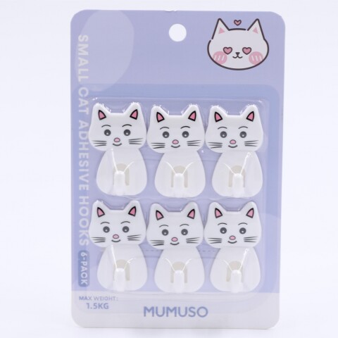 GANCHOS ADHESIVOS PARA GATOS PEQUEÑOS (PACK DE 6) GANCHOS ADHESIVOS PARA GATOS PEQUEÑOS (PACK DE 6)