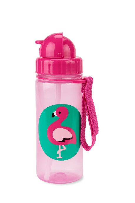 Botella Para Niños Con Sorbito Diseño Flamingo Sin color