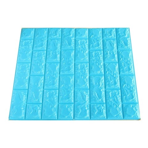 Revestimiento Pared Adhesivo Facil Colocacion Piedra X100 U Color Variante Celeste