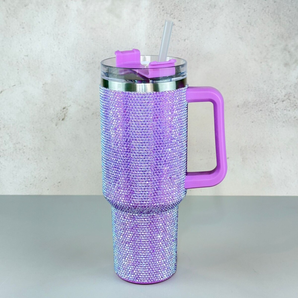 Vaso Térmico con Manija y Strass | Violeta 