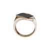 Anillo Labrado-Plata y Oro-Piedra Onix-AN5162 conpiedra
