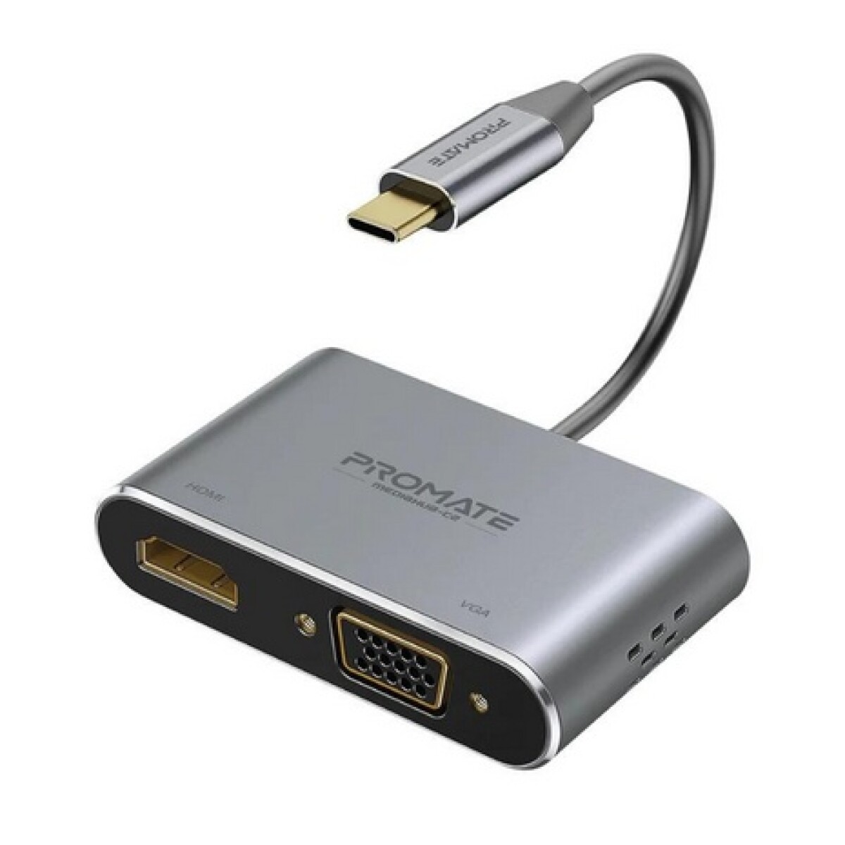 PROMATE MEDIAHUB-C2 HUB ADAPTADOR USB-C A HDMI 4K Y VGA 