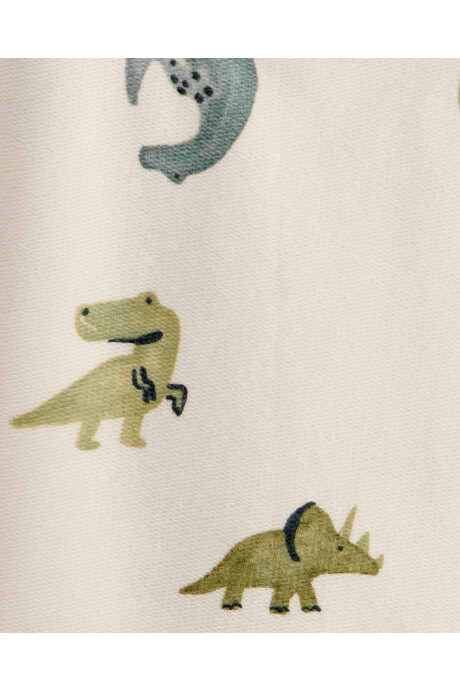 Set dos piezas de algodón, pantalón y buzo, diseño dinos Sin color