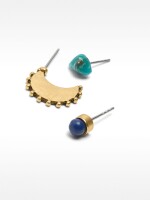 Set De Pendientes Con Piedras multicolor