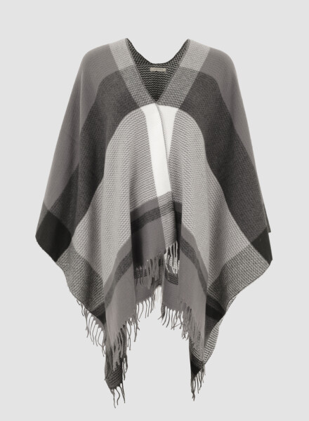 Poncho tres colores Negro