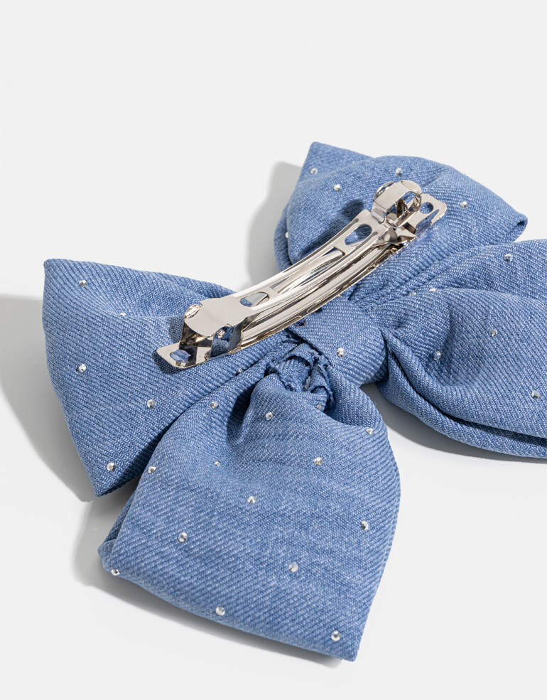 Hebillas Francesas Moño Hebilla Con Moño Denim - Azul Celeste