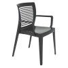 Silla Victoria Con Posa brazos en Polipropileno - Color negra - 92042/009 Silla Victoria Con Posa brazos en Polipropileno - Color negra - 92042/009