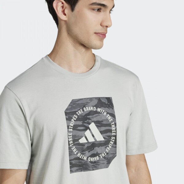 Remera Adidas Camo Gris