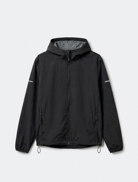 CAMPERA CORTAVIENTO DE SECADO RÁPIDO NEGRO