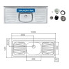 Bajo Mesada + Mueble Aéreo De Cocina + Pileta Premium ® Bajo Mesada + Mueble Aéreo De Cocina + Pileta Premium ®