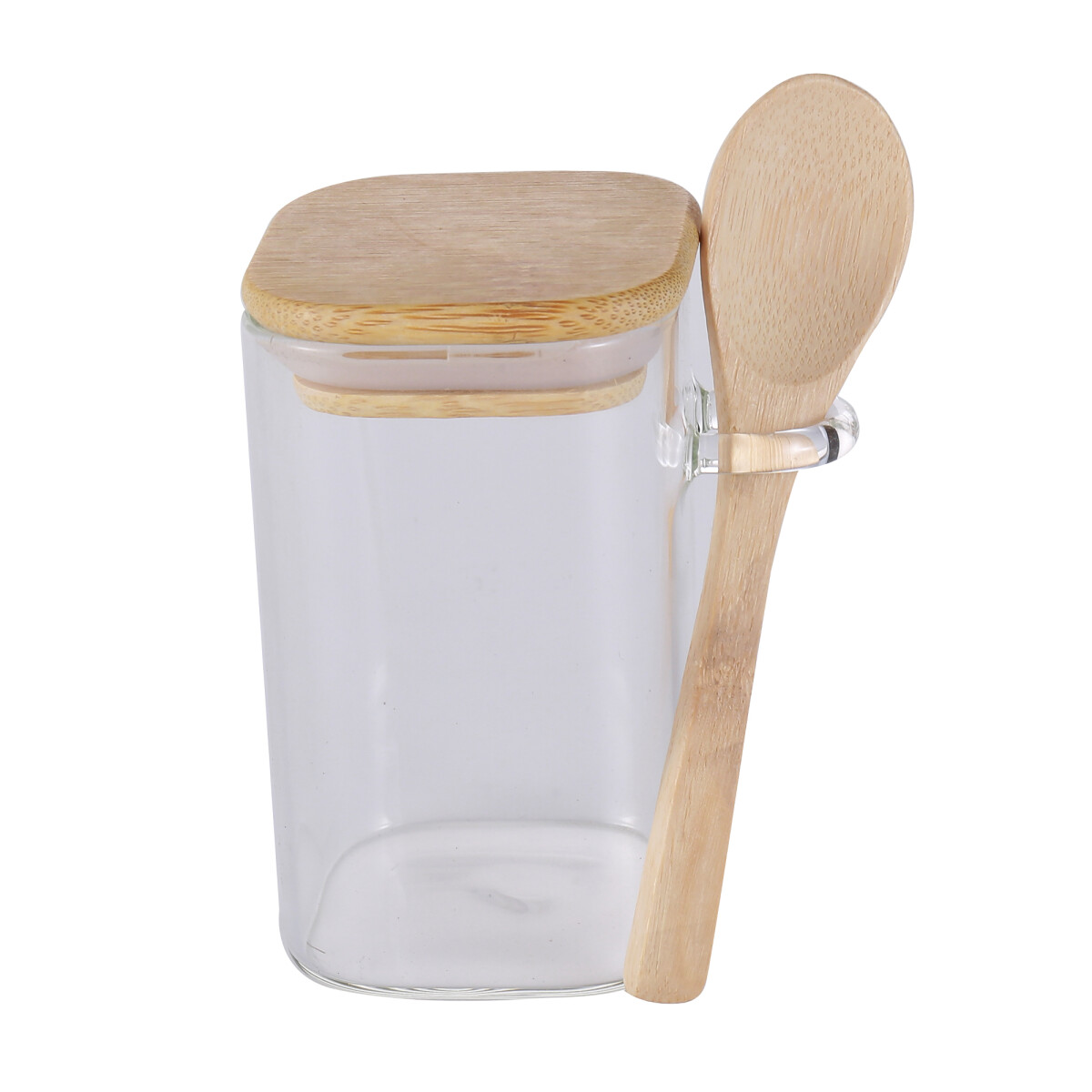 Frasco vidrio tapa madera 300ml - N/a 