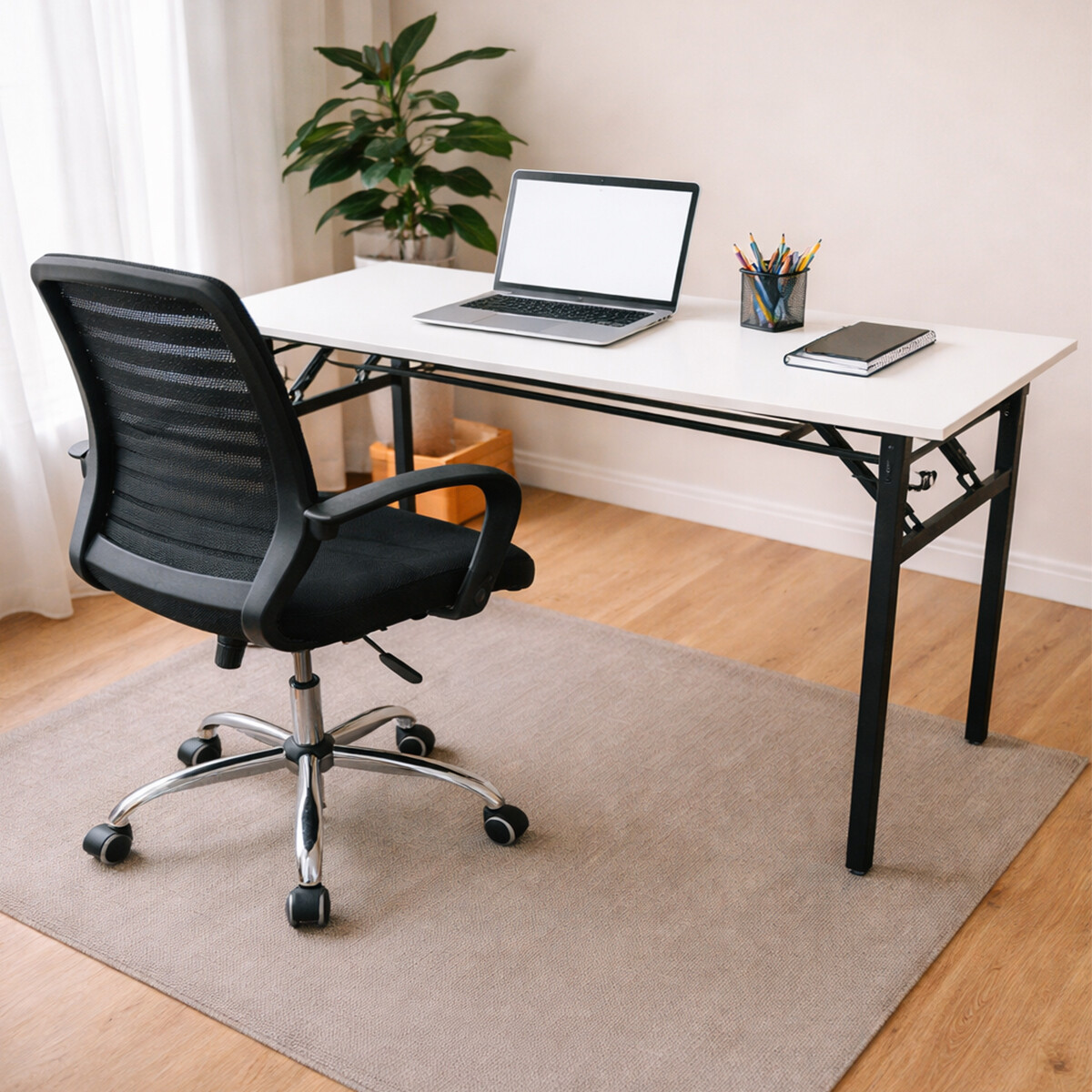 Escritorio Plegable Con Silla Incluida - Blanco 