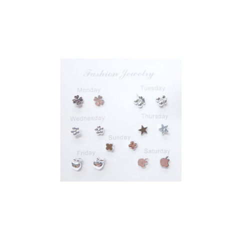 Caravanas hipoalergénicas x7 pares Caravanas Hipoalergénicas X7 Pares