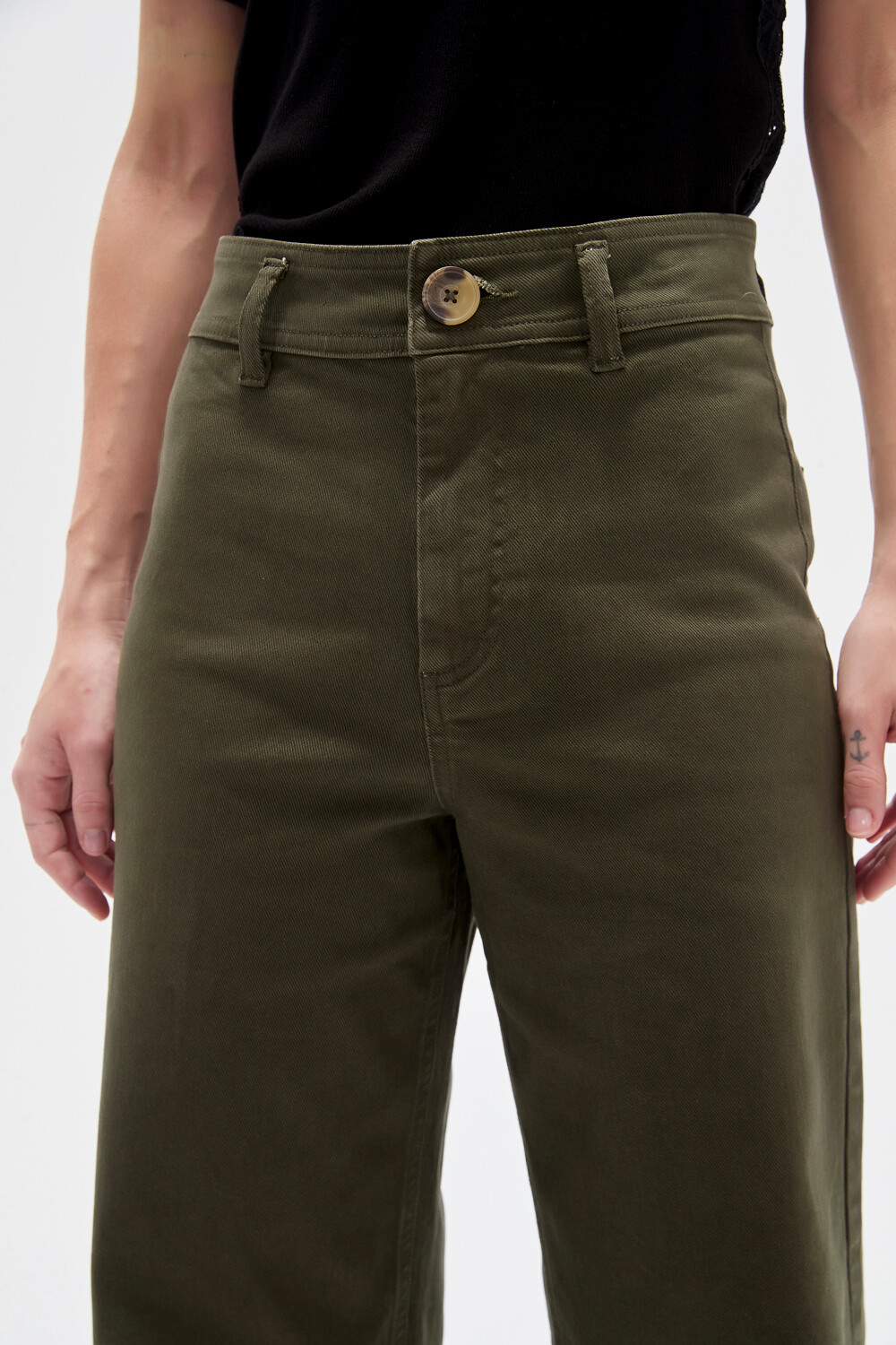 Pantalon Adeline Verde Oliva Oscuro