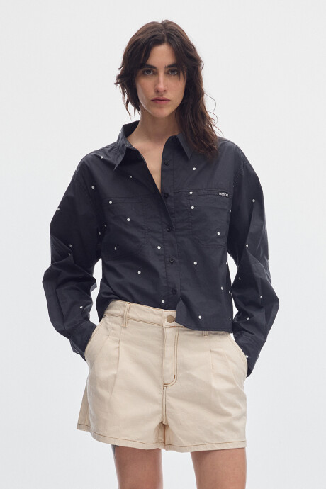Camisa Road Print Dots Black